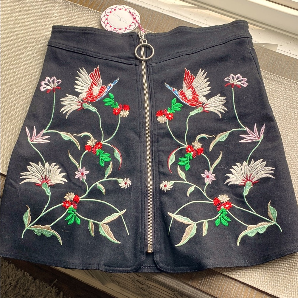 Umgee Embroidered Skirt
